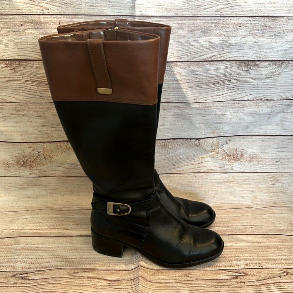 Bandolino Black & Brown Leather, boots (Size 7.5), $45 OBO